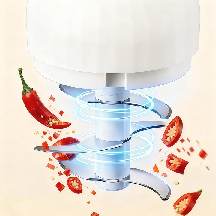 Electric garlic chopper, portable