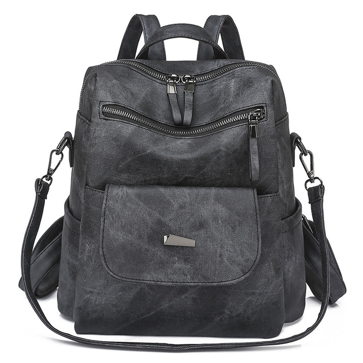 Women's backpack made of PU, large capacity
