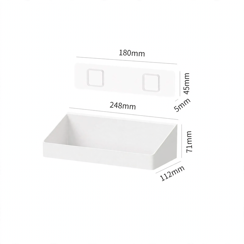 Wall-mounted spice rack without drilling