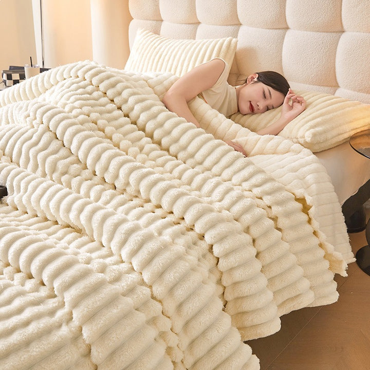 Fleece wool blanket, 800–1000 g, four seasons