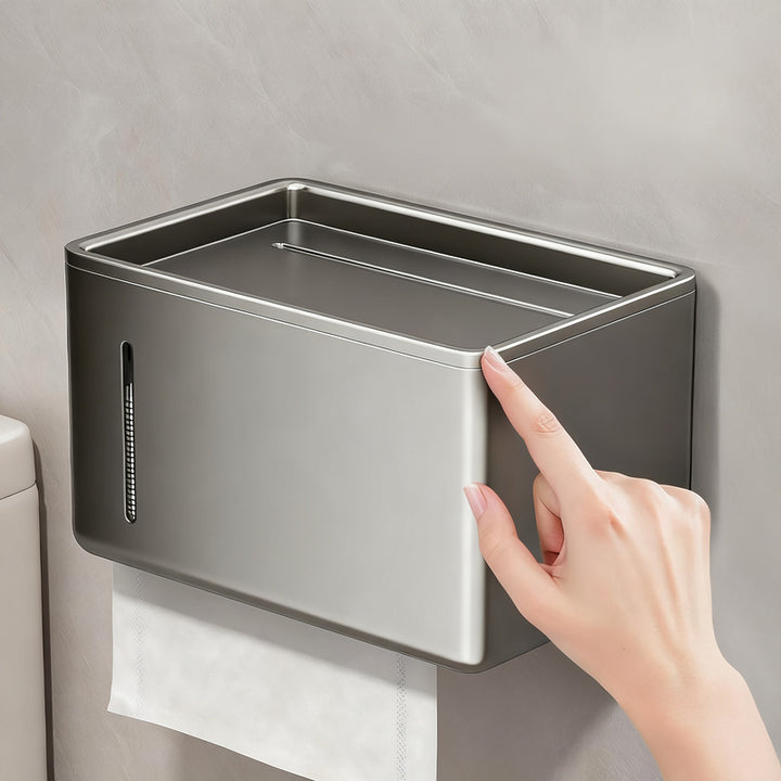 Toilet paper holder, wall mount, aluminum