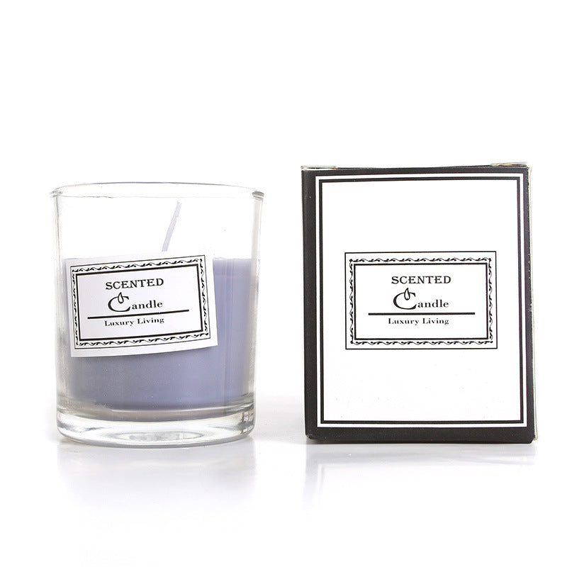 Scented candle from soy wax, cylinder