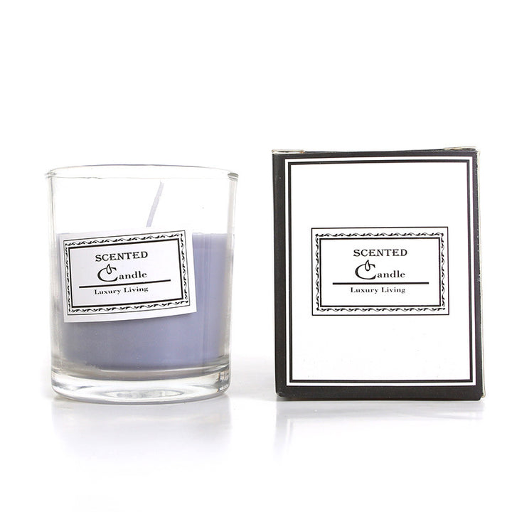 Scented candle from soy wax, cylinder