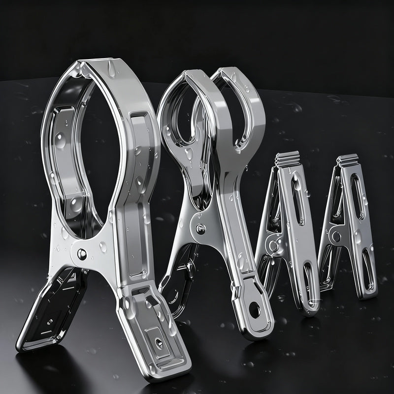 Stainless steel clothespins, large, wind resistant
