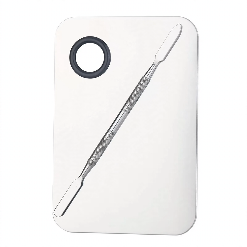 Nail mixing palette made of stainless steel, different shapes