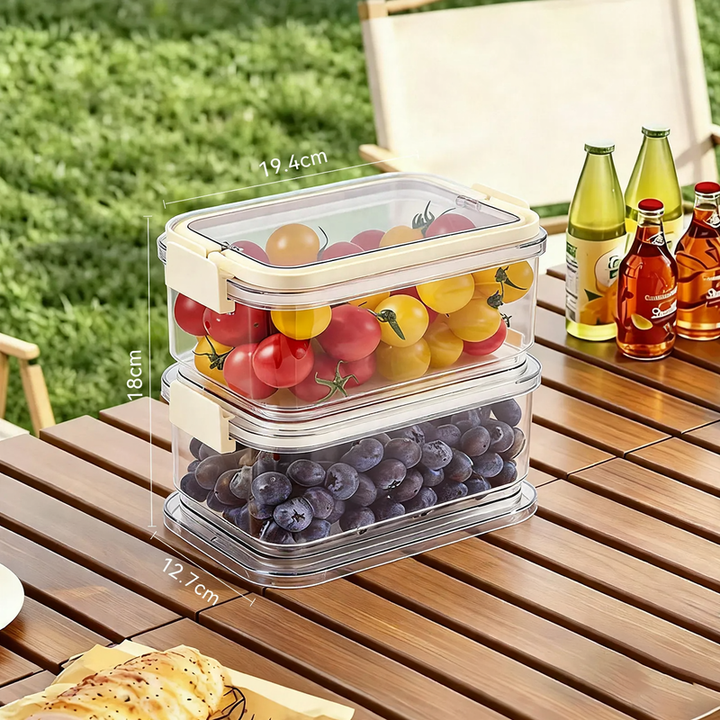 Portable fresh-keeping box with handle and cooling pack