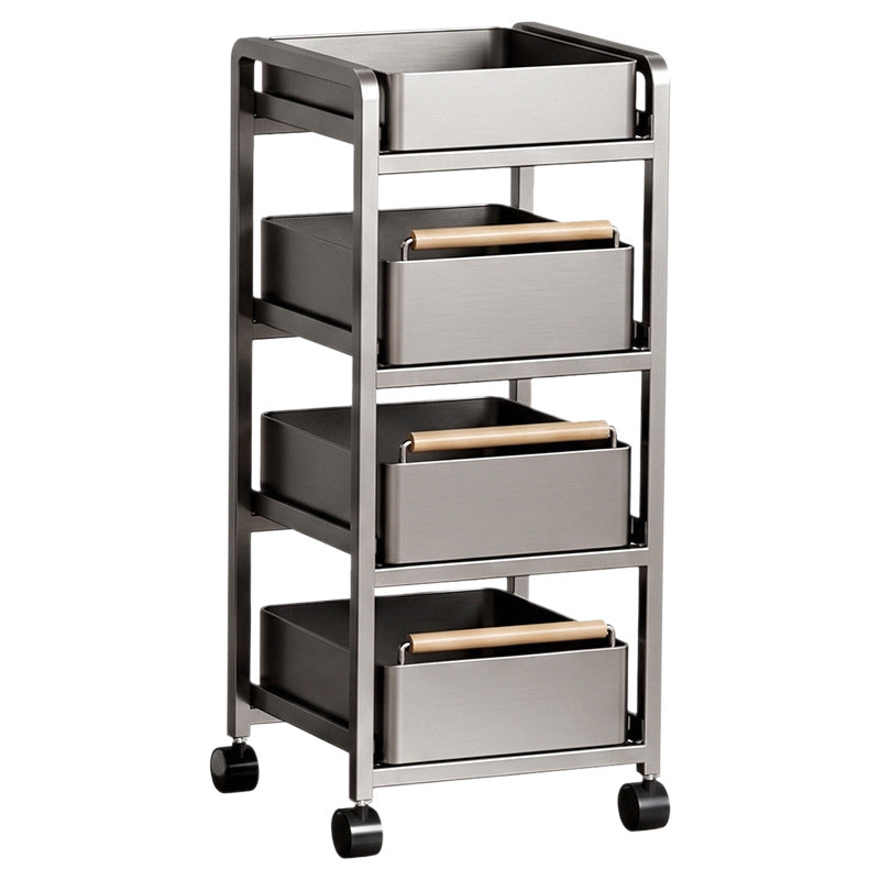 Mobile bookshelf with drawer for students