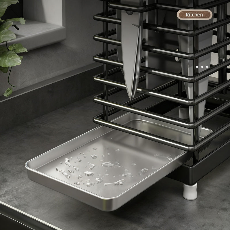 Knife holder and cutlery holder made of stainless steel