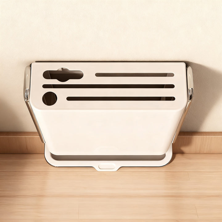 Wall-mounted knife and cutlery shelf made of carbon steel