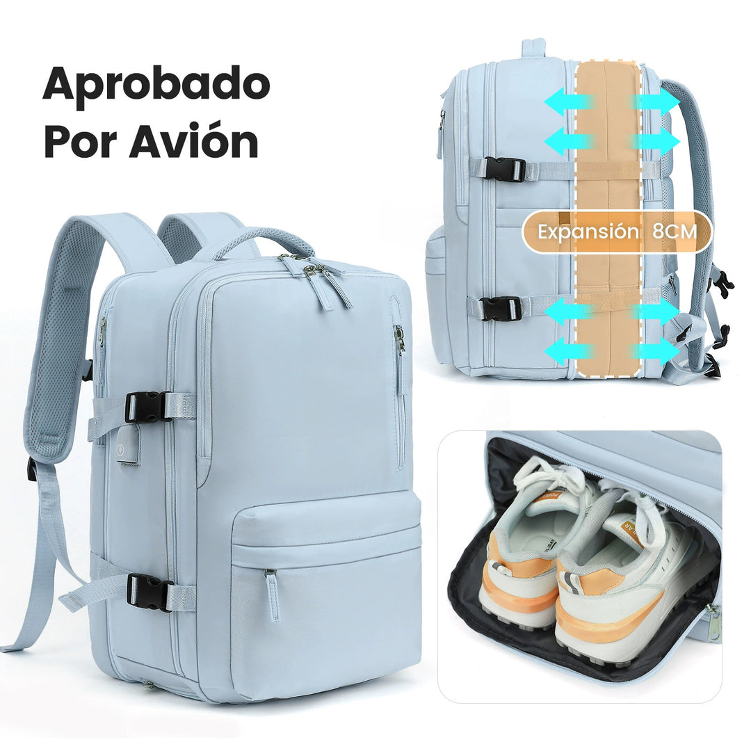 Expandable travel backpack, 36–55 L, for laptops