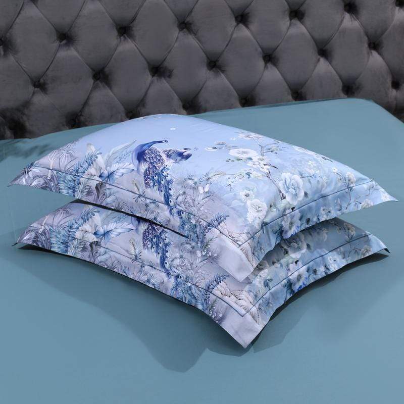 Dreamland Duvet Cover Set – 500 TC Egyptian Cotton with Floral Bird Design | Stornfield