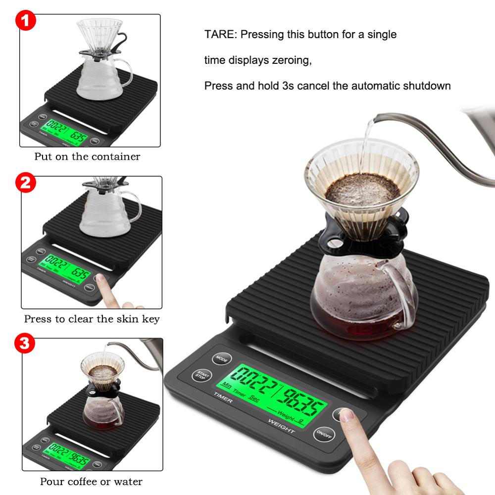 Drip Coffee Scale W/ Timer Portable Electronic Digital Kitchen Scale | Stornfield