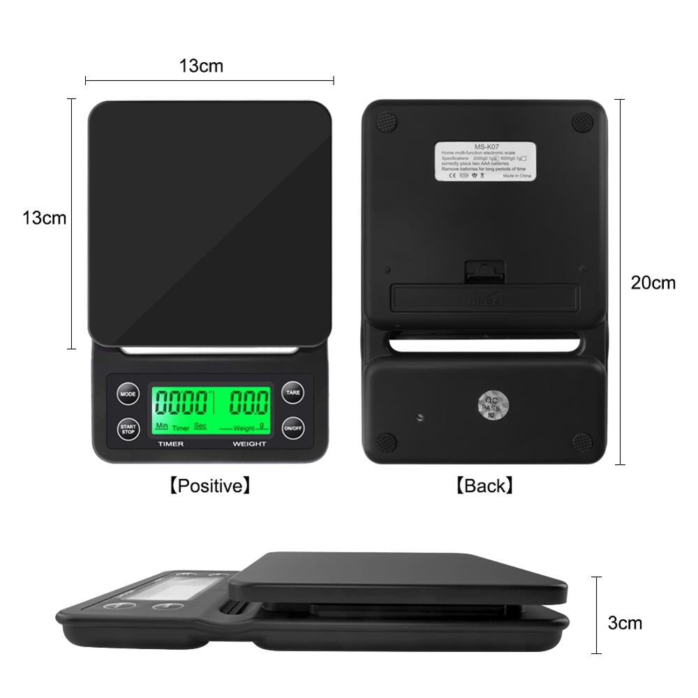 Drip Coffee Scale W/ Timer Portable Electronic Digital Kitchen Scale | Stornfield