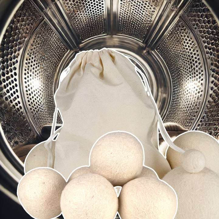 Dry balls made of 100% pure wool (6 laundry balls) | Stornfield