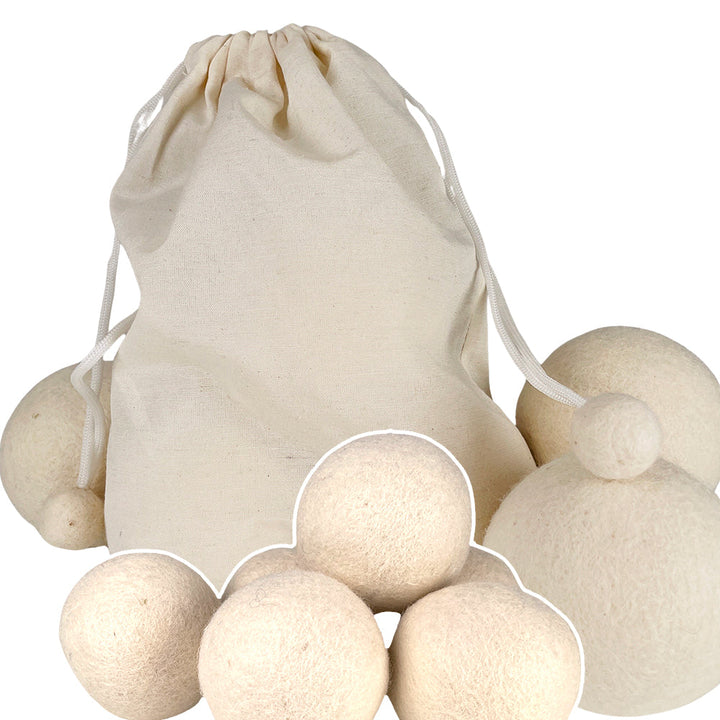 Dry balls made of 100% pure wool (6 laundry balls) | Stornfield