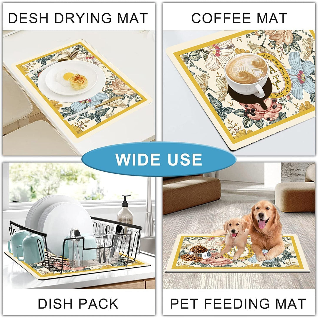 Drying Mat Kitchen Counter Rubber Coffee Bar Accessories Coffee Mats Pads | Stornfield