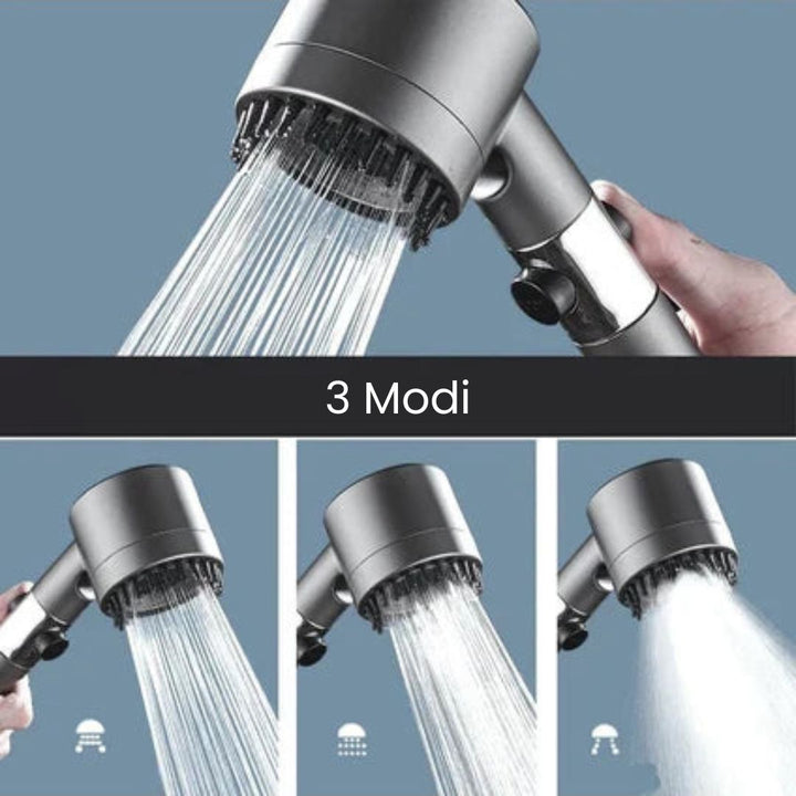 PowerStraal Showerhead with Filter and 3 Adjustable Spray Options | Stornfield