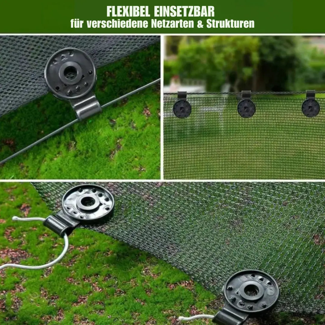 GardenGrip Pro Clips — Never again wobbly nets thanks to secure hold in any weather! | Stornfield