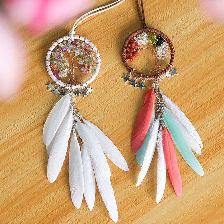 Stornfield | Frendorf Tree of Life Gemstone Dream Catcher Hanging Jewelry
