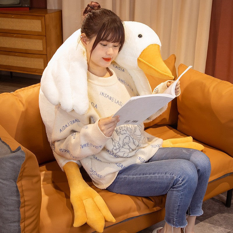 Stornfield | Large White Goose Marionette Plush Pillow