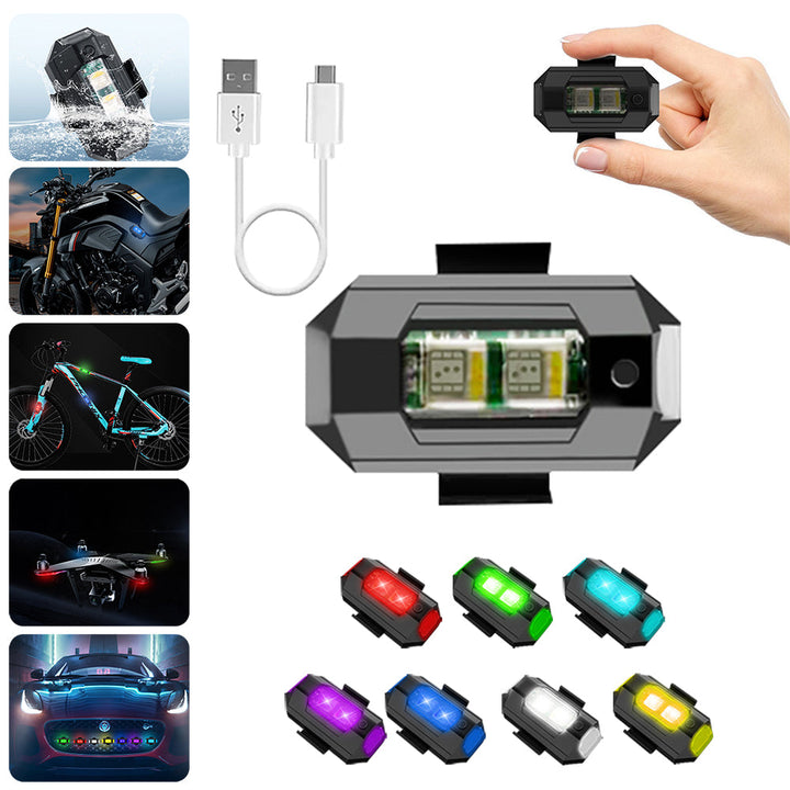 7 Colors LED Airplane Strobe Lights & USB Charger | Stornfield