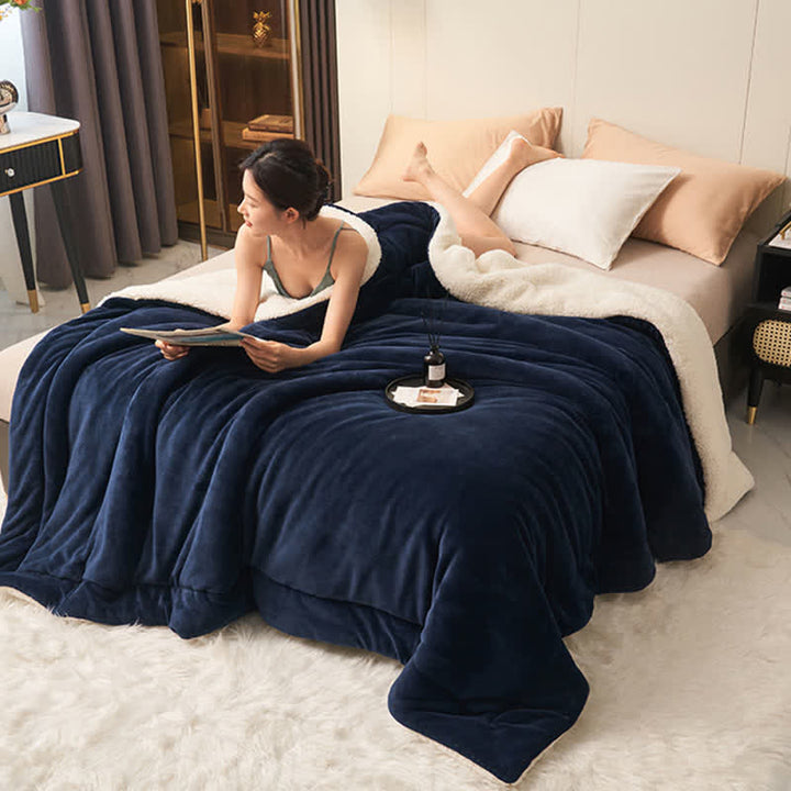 Stornfield | Couverture en velours épais double face en cube