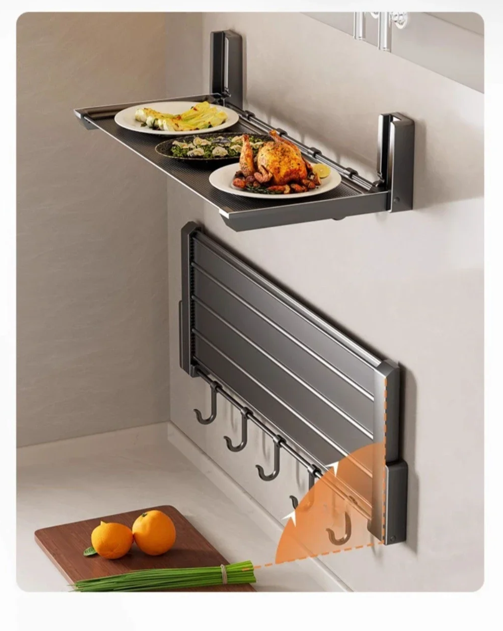 FlexiRack – Collapsible Spice Rack with Hooks Stornfield