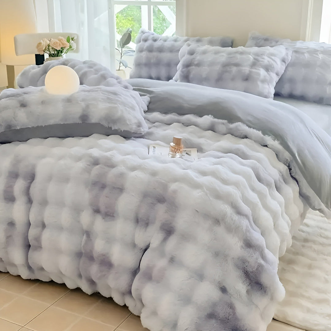 Cozy Plush Bedding Set – Warm and Soft for Autumn & Winter | ReversiStornfielde Design in Rabbit Fur & Milk Velvet | Stornfield