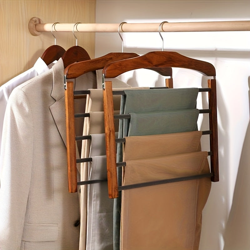 Wood Pants Hanger Multi-Layer 2 Piece Set | Stornfield