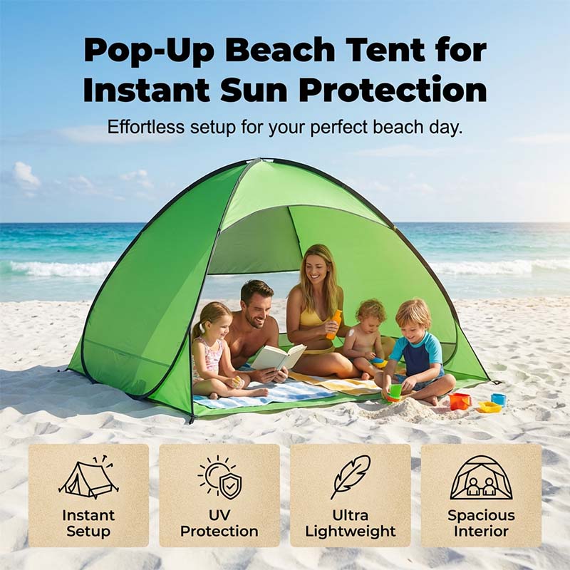 SunSail Breeze Pop-Up Beach Tent 98% UV Protection | Stornfield