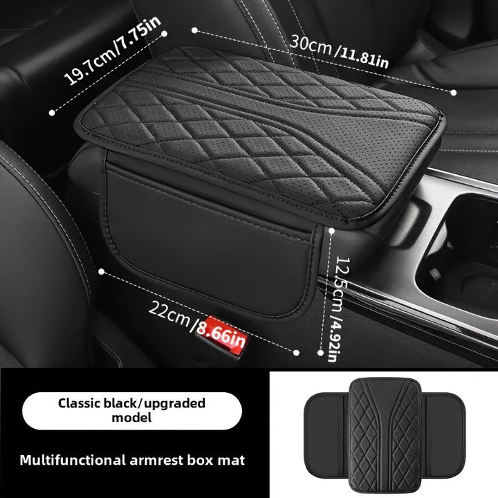 Car Armrest Organizer PU Leather with Pocket | Stornfield