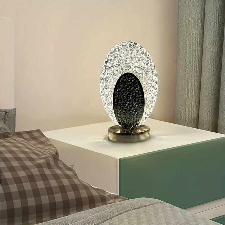 Stornfield | Modern and Luxurious Peacock Table Lamp - CrystalGlow
