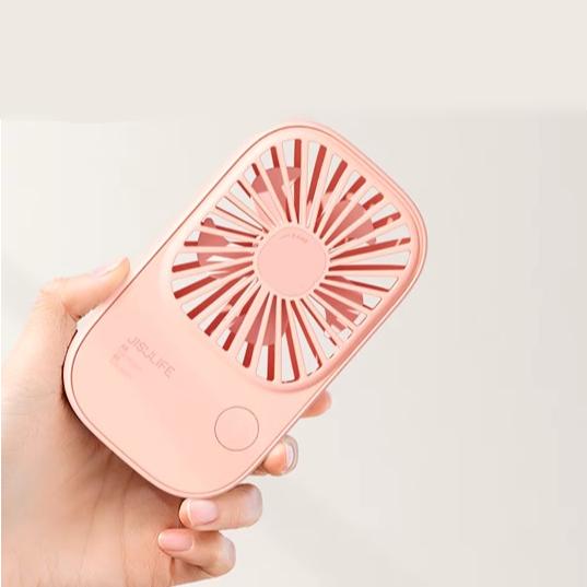 Mini Handheld USB Rechargeable Fan with 3 Speeds, Portable Lash Fan & Desk Stand | Stornfield