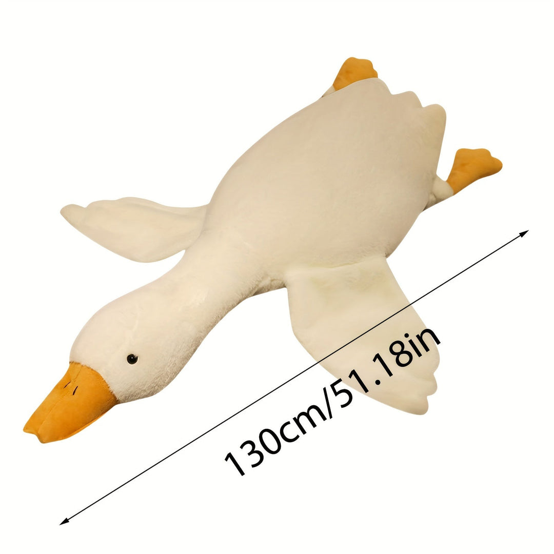 Soft White Duck Plush Toy - Large Swan/Gander Toy, Fluffy Floor Mat for Nursery and Home Decor | Stornfield