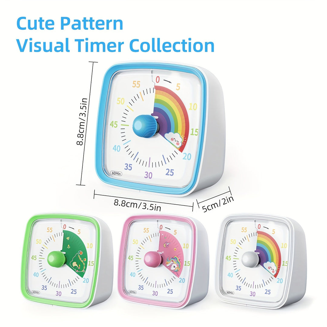 Rainbow Time Management Timer – Visual 60-Minute Countdown Timer for Study, Work, and Home | Stornfield