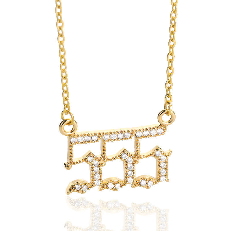Stornfield | English Number Zircon Necklace – Seraphina