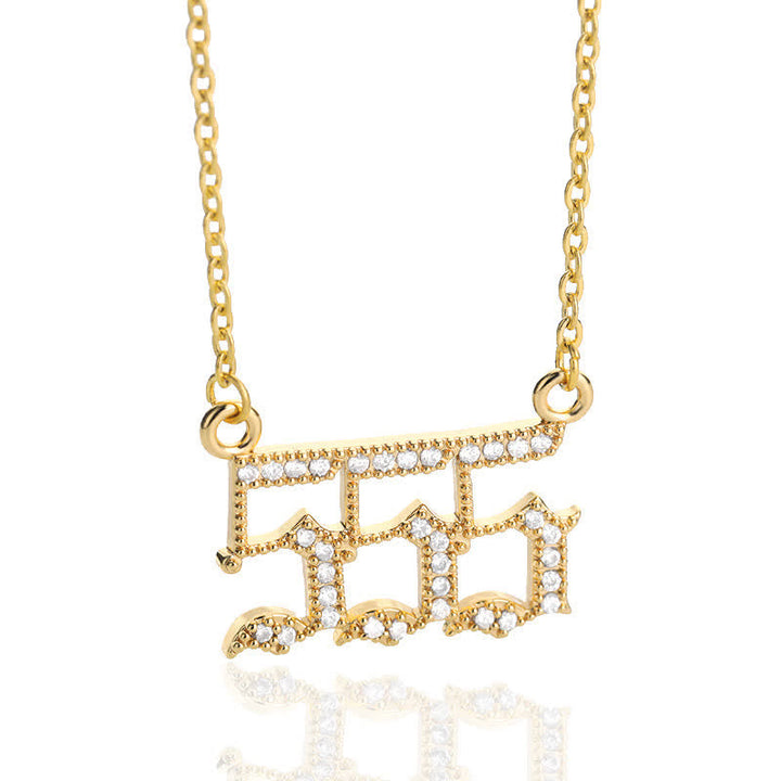 Stornfield | English Number Zircon Necklace – Seraphina