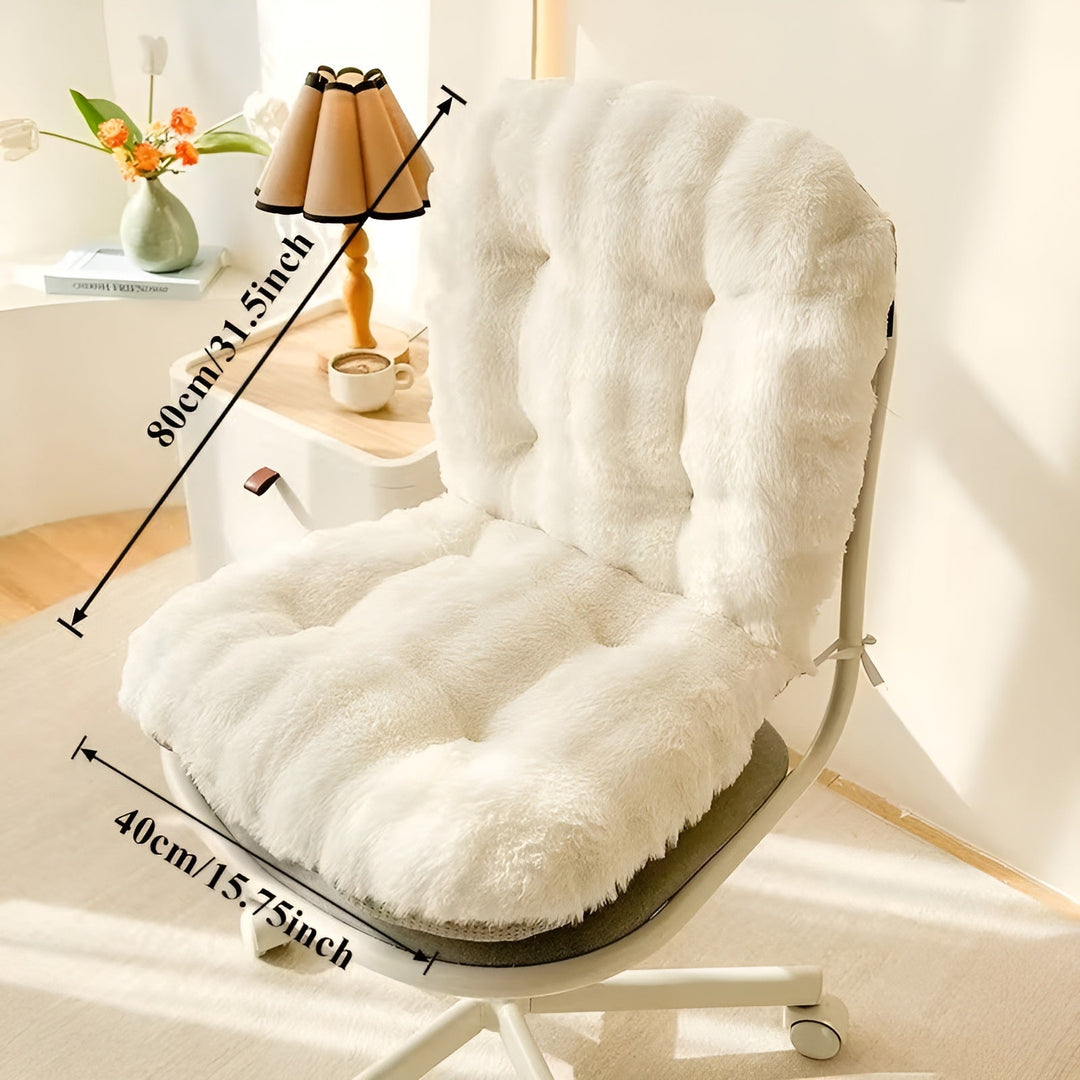 Soft seat cushion made of faux fur – Extra thick & cuddly | Perfect for chair and sofa | Stornfield
