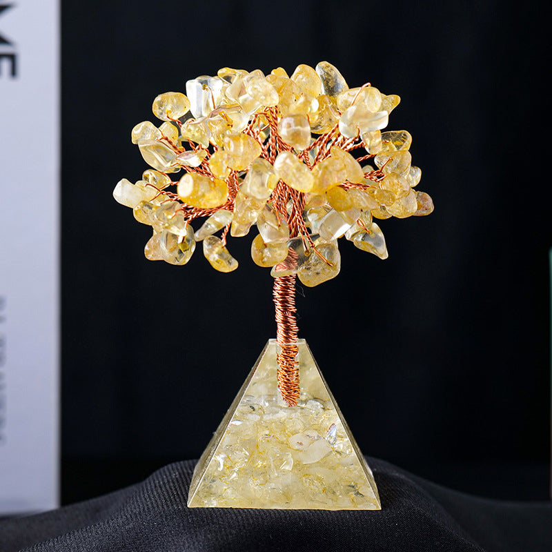 Stornfield | Base en gravier de pierre naturelle en pyramide pour arbre Feng Shui