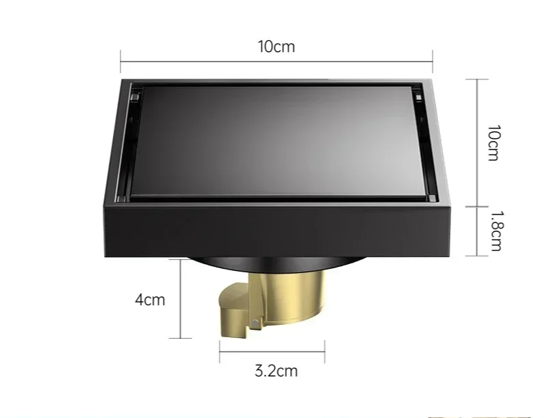 AquaShield Square Stainless Steel Floor Drain Stornfield