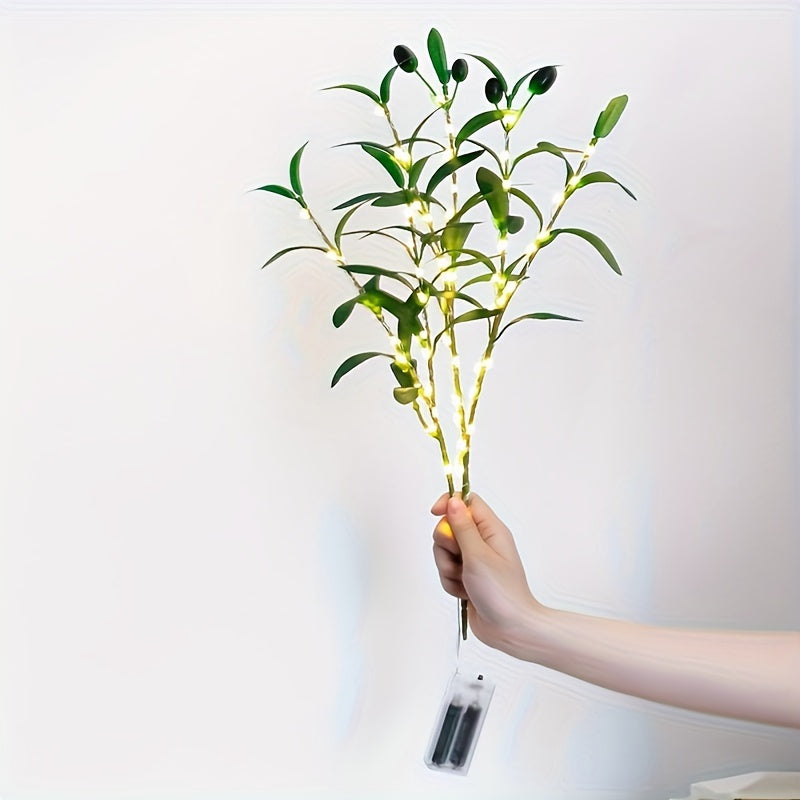 Stornfield | Olive Illuminated LED Lamp – Modern Decor for Festive Occasions, Weddings, Birthdays, and Party Atmosphere, Ideal for Dining Table, Cabinet, or Cafe Decor