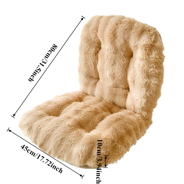 Soft seat cushion made of faux fur – Extra thick & cuddly | Perfect for chair and sofa | Stornfield