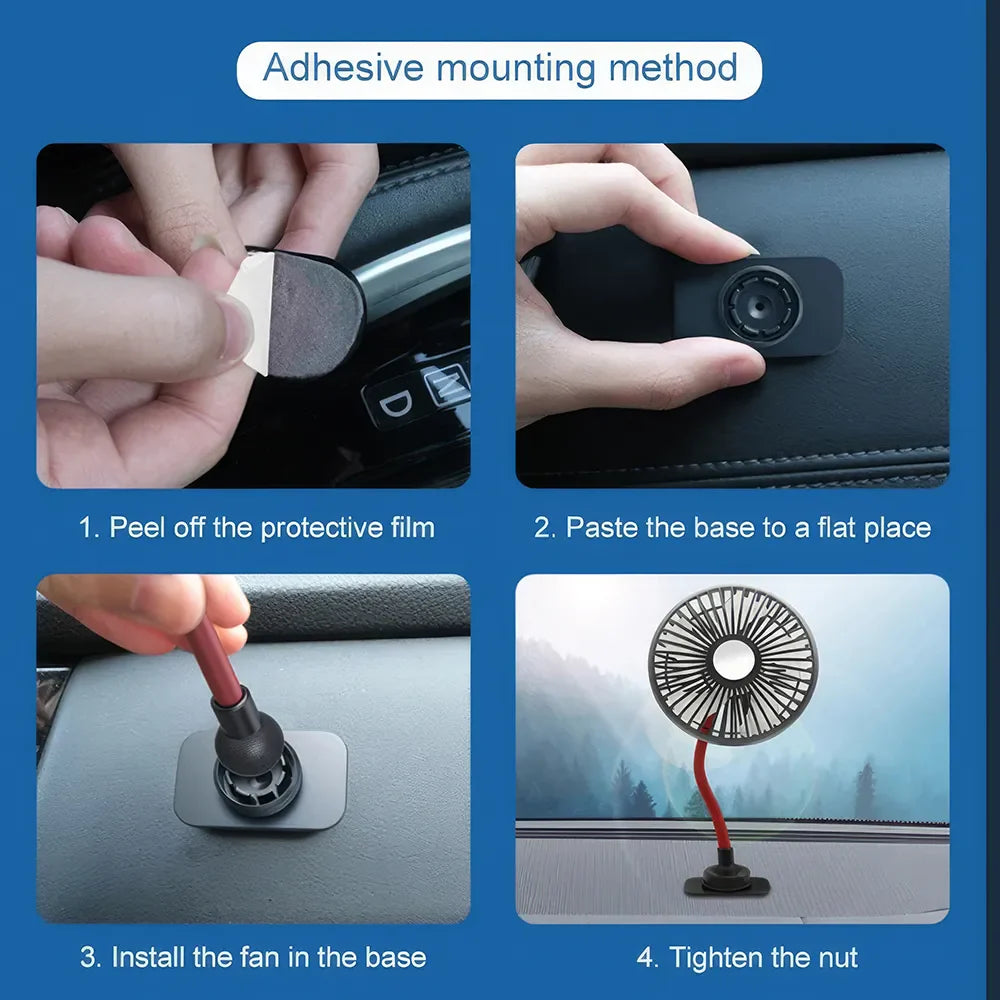 Multidirectional Car Back Seat Fan | Stornfield