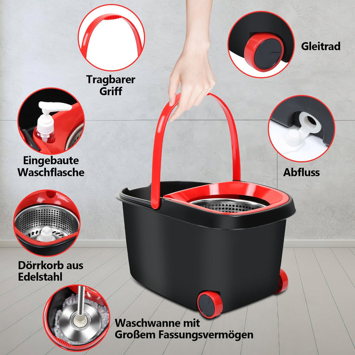 Mop Set Floor Mop with Bucket | Stornfield