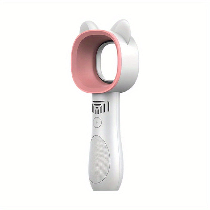 1pc USB Rechargeable Bladeless Handheld Fan - Portable Mini Desk Fan with 3 Speeds for Travel, Camping, Office, and Room Use | Stornfield