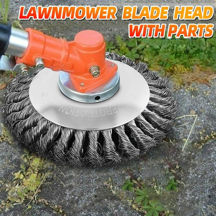 SteelTwist Weed Brush – 360° Trimmer Blade of Braided Steel (15 cm) | Stornfield