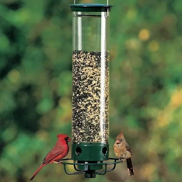 Stornfield | Squirrel-Proof Bird Feeder | Spinning Tube Feeder with 4 Ports & 5 lb Seed Capacity