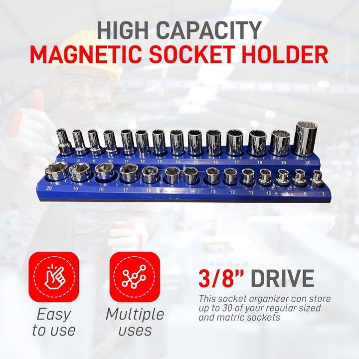 Heavy-Duty Magnetic Socket Organizer Stornfield