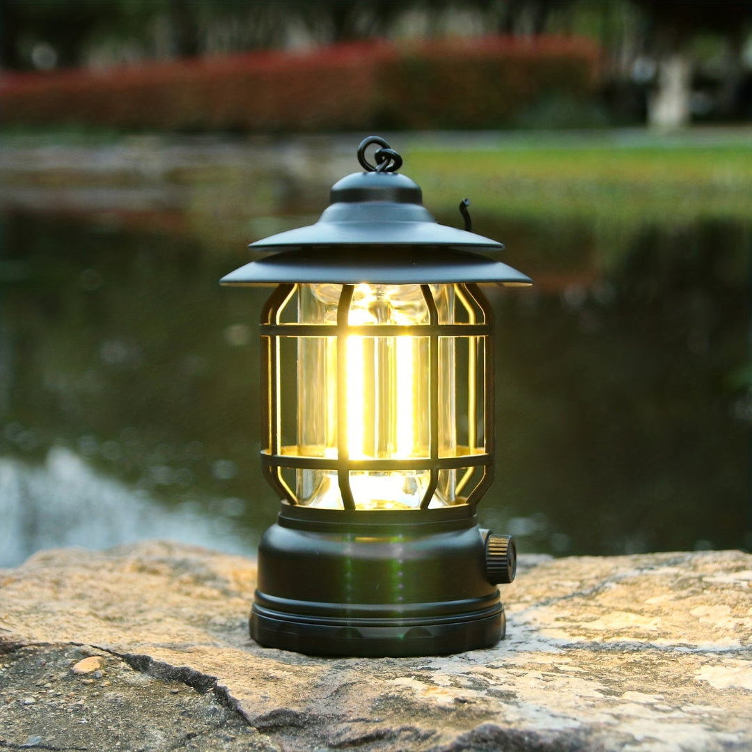 RetroGlow Lamp – Dimmable Rechargeable LED Outdoor Lighting | Stornfield