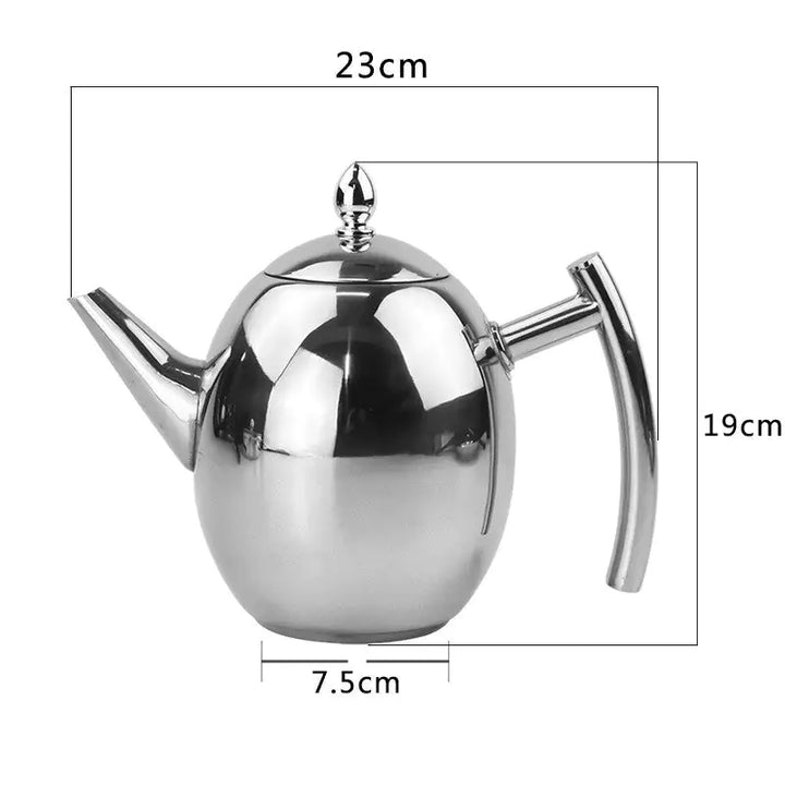 Stornfield | Stainless Steel Teapot with Infuser – TeaElegance